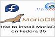 How To Install MariaDB on Fedor